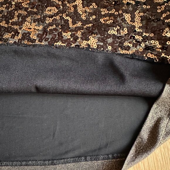 Peter Nygard NEW Sequin Metallic Bronze Brown Tank top XL stretch Y2K party sexy - Picture 6 of 10